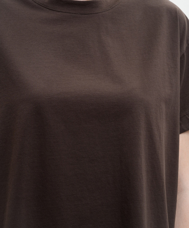 Solotre Коричневая футболка M1AB0192 изображение 5