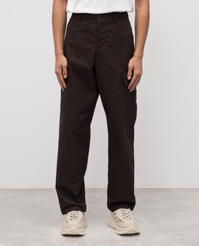 Stone Island Коричневі штани карго з логотипом K2S153100019S00F1
