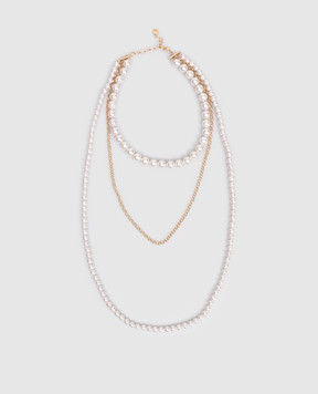 Madreperla Розовые многослойные бусы 212306