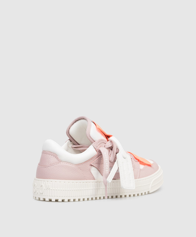 Off-White Комбинированные розовые кроссовки 3.0 Off Court OWIA28ES26LEA001 изображение 3