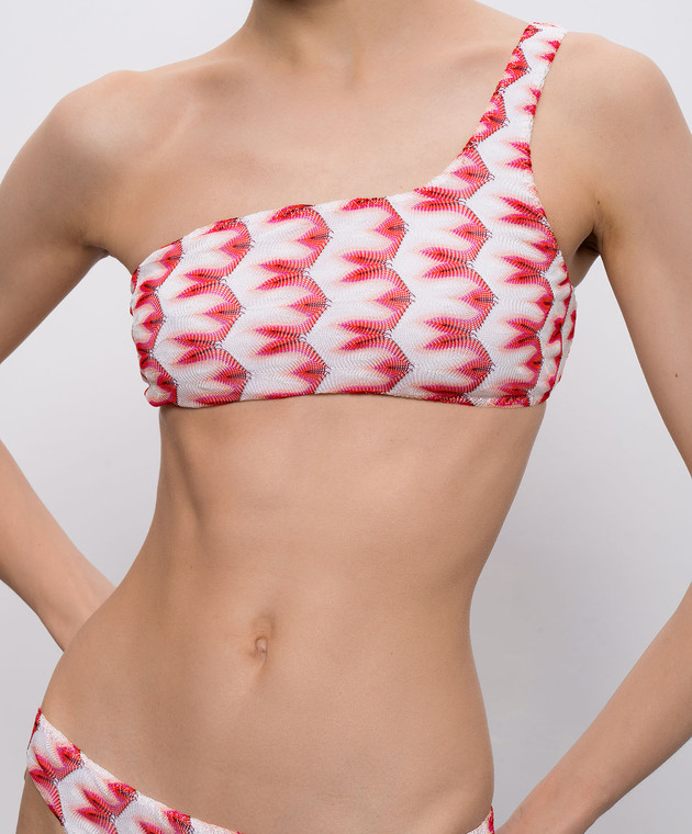 Missoni Розовый купальник на плечо в узор MC23SP02BR014I изображение 4