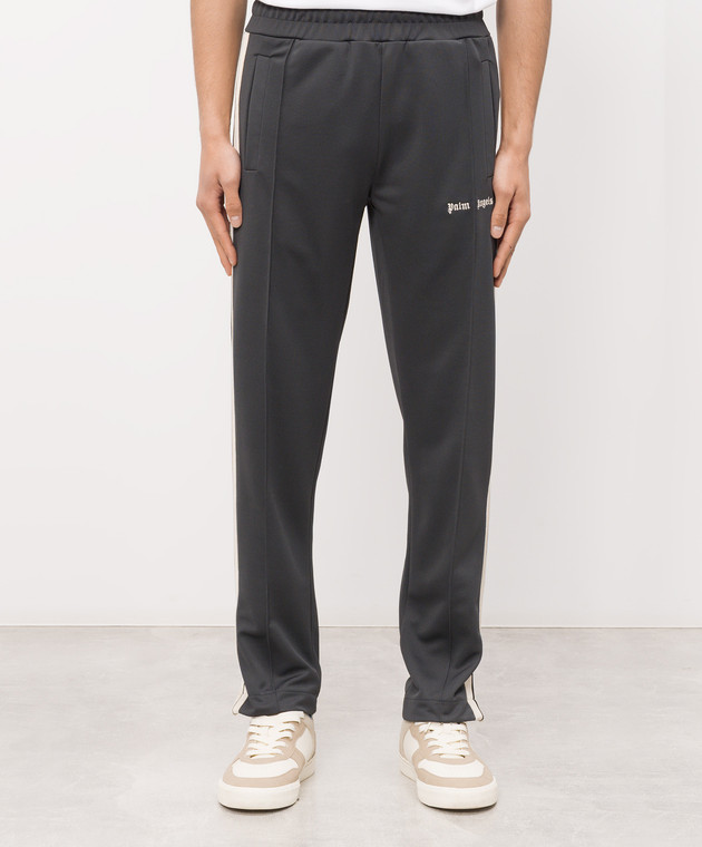Palm Angels Сірі спортивні штани з вишивкою логотипа PMCJ020S26FAB001 зображення 2