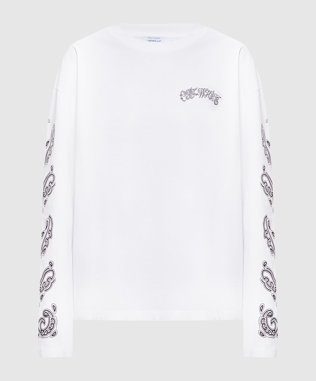 Off-White Белый лонгслив Paisley Diags 2FB00426T