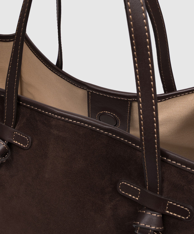 Gianni Chiarini Коричневая замшевая сумка-тоут BS8990CMPL изображение 5