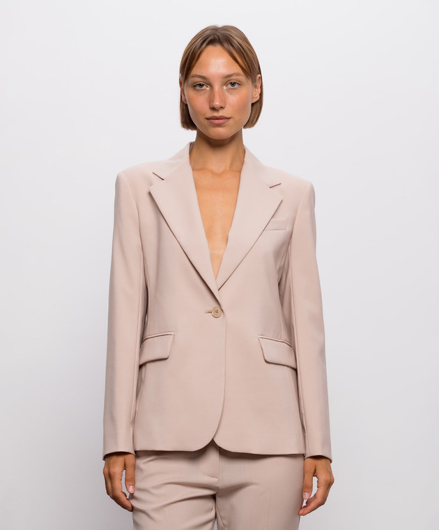 Max Mara Weekend Бежевий жакет LAMINE з вовни WKDLAMINE зображення 3