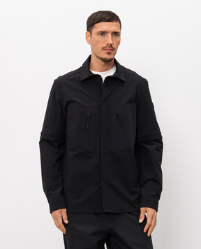 Moncler Чорна вітровка зі знімними рукавами L10912F0000759974