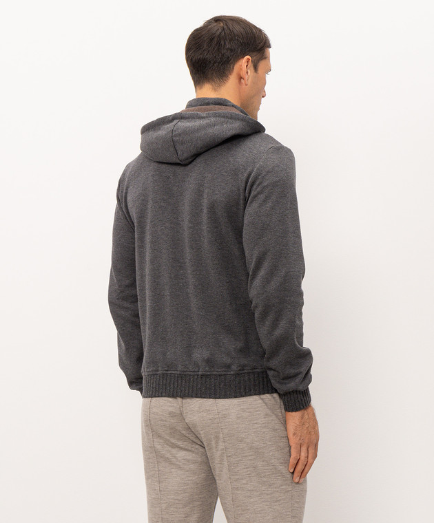 Doriani Cashmere Сіра спортивна куртка 872CAPSTLUJ362 зображення 4
