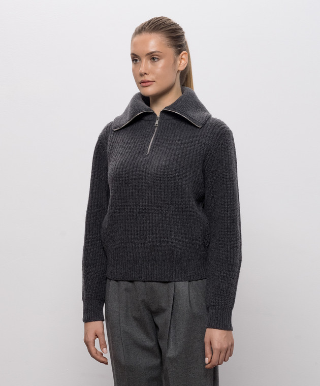 Max Mara Weekend Сірий светр LASER з вовни WKDLASER зображення 3