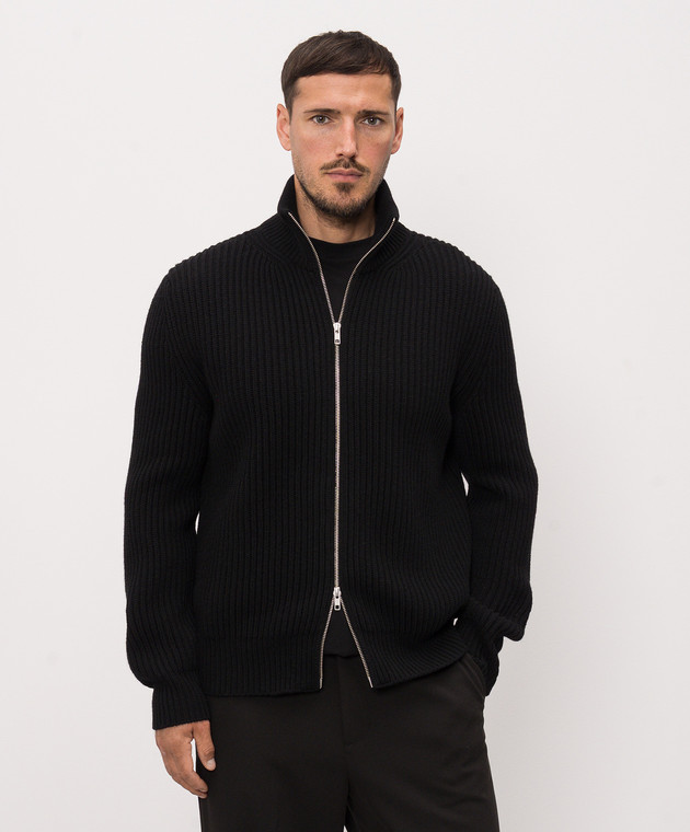 Maison Margiela MM6 Чорний кардиган з вовною SH0AM0095M13286 зображення 3