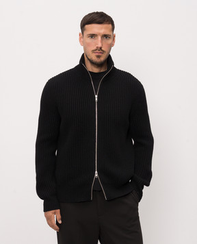 Maison Margiela MM6 Чорний кардиган з вовною SH0AM0095M13286
