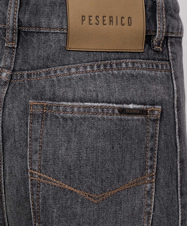 Peserico Серые джинсы с эффектом потертости A04202L22Q04361 изображение 5
