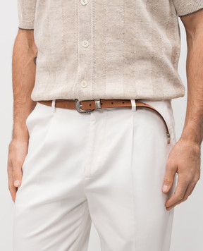 Brunello Cucinelli Коричневый замшевый ремень MAUGP215