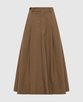 Brunello Cucinelli Коричнева спідниця з ланцюжком M0F79G3951