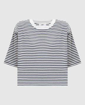 Solotre Белая футболка в полоску M1AB0056