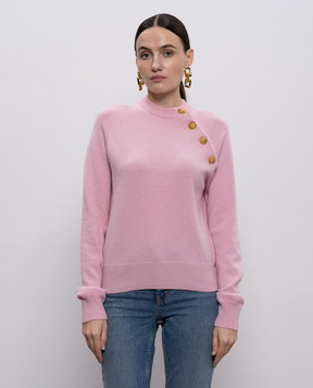 Balmain Розовый джемпер из шерсти и кашемира GF1KA130KI87