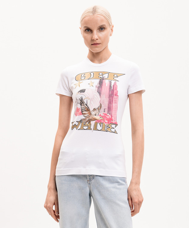 Off-White Біла футболка Allover Frame 29A00304T зображення 3