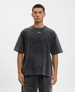 Off-White Сіра футболка з логотипом 44MAA120F5J014