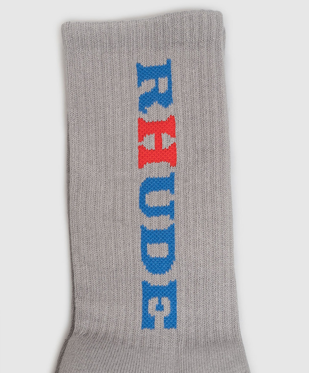 Rhude Сірі шкарпетки з логотипом RHFW26SO05884 зображення 2
