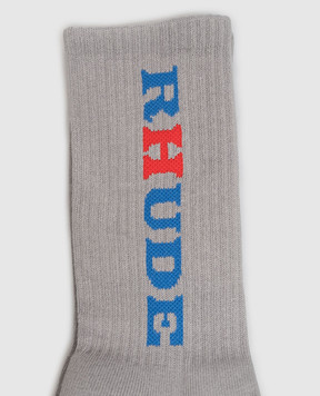 Rhude Сірі шкарпетки з логотипом RHFW26SO05884