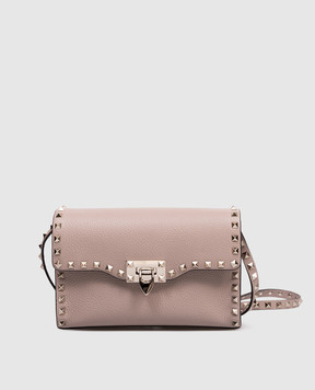 Valentino Бежевая кожаная сумка Rockstud 8W0B0181VSF