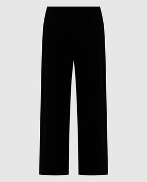 Asceno Чорні оксамитові піжамні штани Austin з шовком B050F40C01