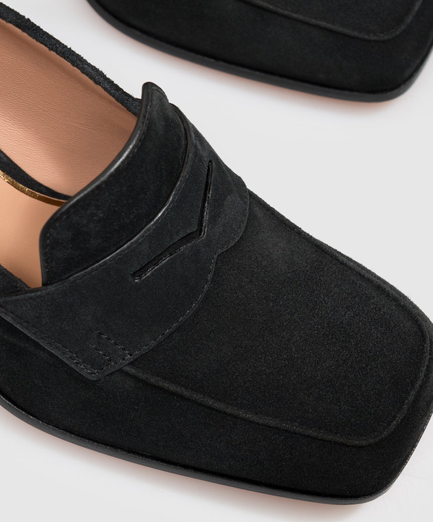 Santoni Черные замшевые туфли WDOR72446HI2NAEA изображение 5