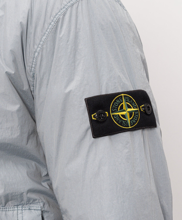 Stone Island Блакитна куртка з патчем логотипа L2S154100110S0A23 зображення 5