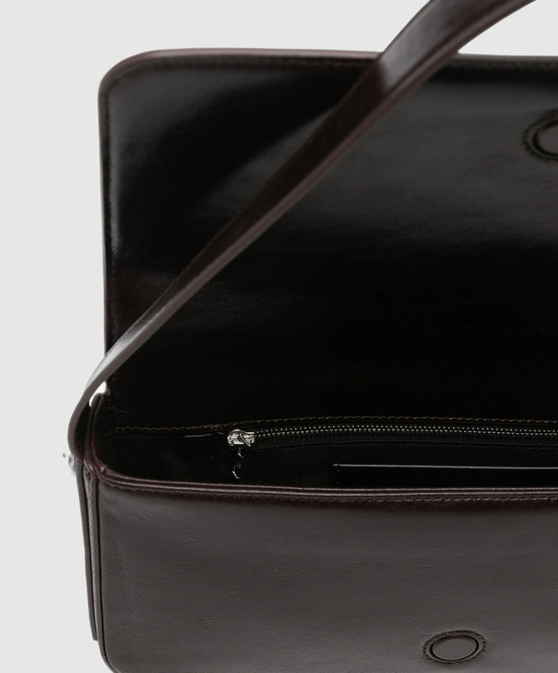 Alexander Wang Бордова шкіряна сумка з фактурним логотипом 20426K55L зображення 4