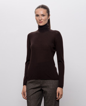 Max Mara Коричневый гольф SALUTO из шерсти MXMSALUTO