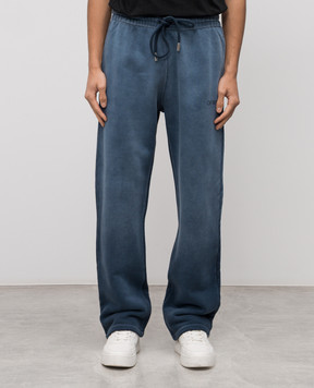 Off-White Синие спортивные брюки с логотипом 44MCH05AF5F005
