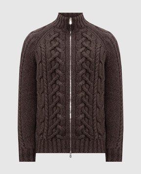 Brunello Cucinelli Коричневый кардиган из кашемира MA2301506