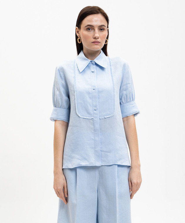 Agnona Голубая рубашка TD1117YU3049 изображение 3