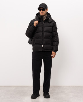 Moncler Черный пуховик Maya Matte L20911A53600539ZD