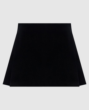 Balenciaga Черная юбка мини из шерсти A009OHTSU22