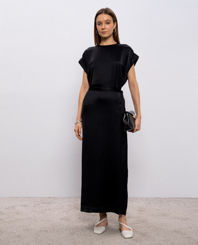 Toteme Черное платье миди 261WRD0310FB0546