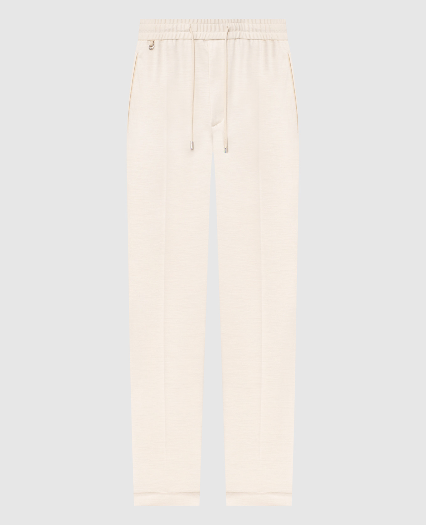 Бежевые брюки из шерсти