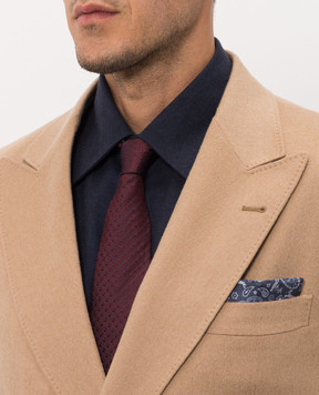 Brunello Cucinelli Бордова краватка із шовку MI8990018