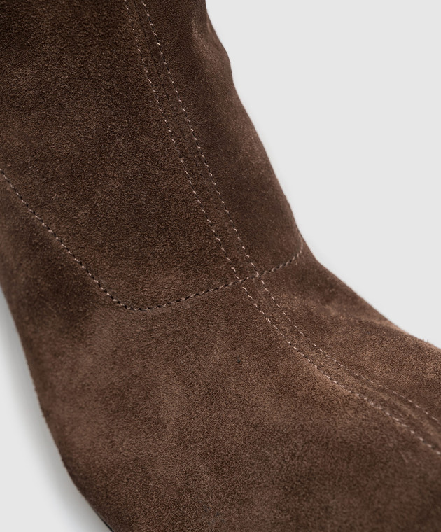 Officine Creative Коричневые замшевые ботильоны FELICIA FELICIA011W изображение 5