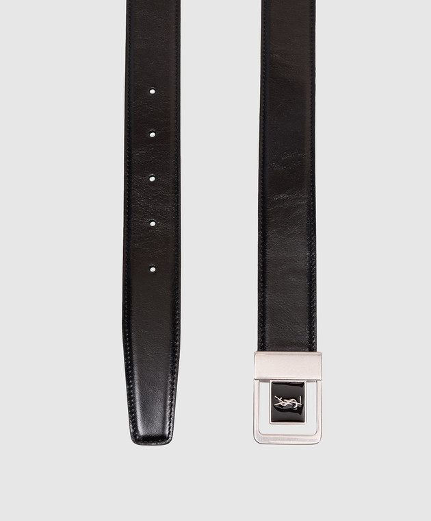 Saint Laurent Черный кожаный ремень LA 66 847812AAG6L изображение 3