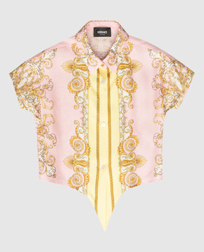 Versace Детская розовая блуза из шелка 10185131A17228