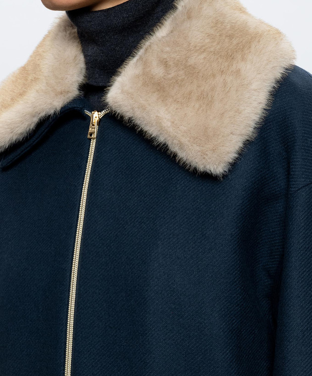 Herno Синяя куртка с шерстью GI000440D33344 изображение 5