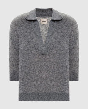 Khaite Сірий пуловер Shrunken Jo з кашеміру 8787605
