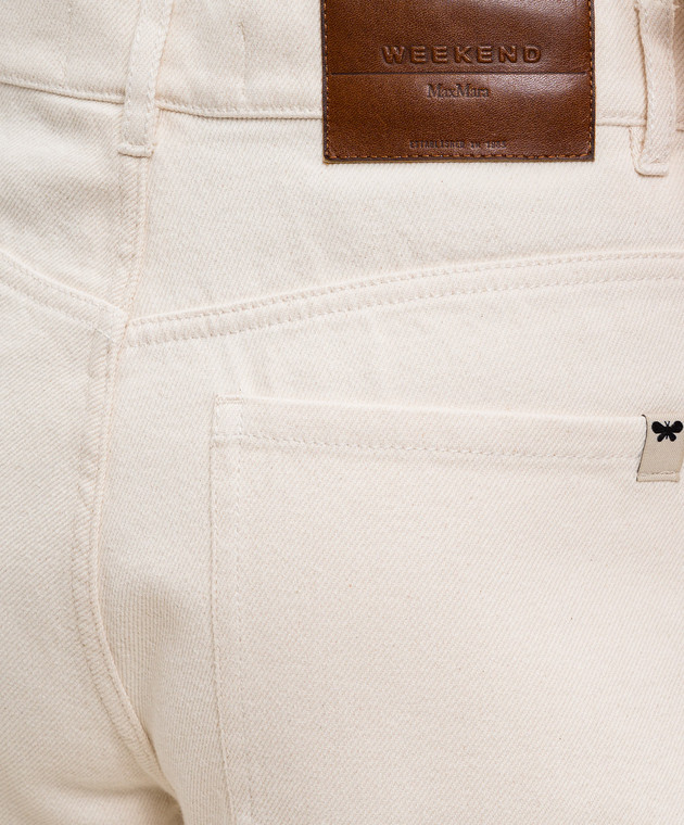 Max Mara Weekend Бежевые джинсы GESTO с отворотами WKDGESTO изображение 5