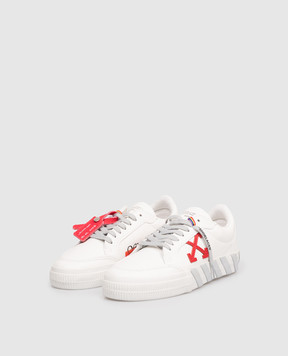 Off-White Детские белые кожаные кроссовки Vulcanized OBIA003S26LEA001