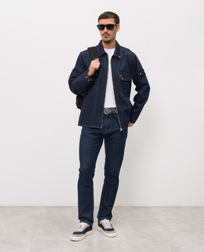 Stone Island Синяя куртка джинсовая с патчем логотипа L1S141200002S00J7