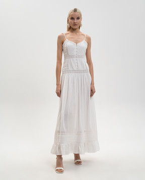 Twinset Белое платье с кружевом 261LM2HGG