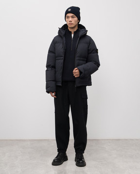 Stone Island Синій пуховик з логотипом K2S154100019S0182
