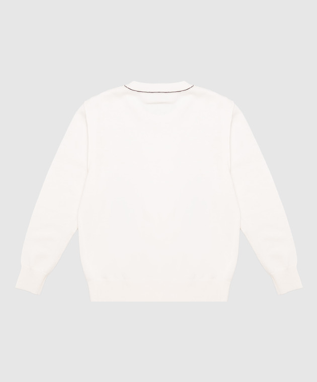 Maison Margiela MM6 Дитячий джемпер кольору айворі з вовною M61025MM06Q зображення 2