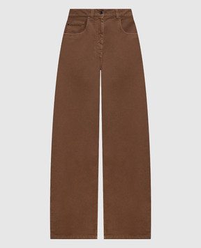 Brunello Cucinelli Коричневі джинсові палацо M0H81P4059