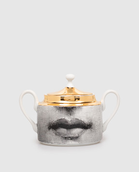 Fornasetti Біла порцелянова цукорниця Tema e Variazioni P21Z289